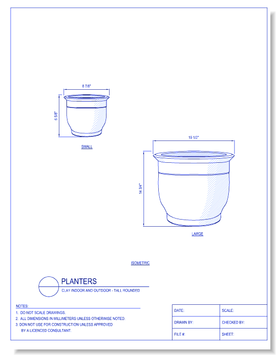 Planters - Tall Rounded