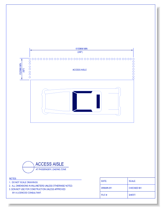 Access Aisle at Passenger Loading Zone