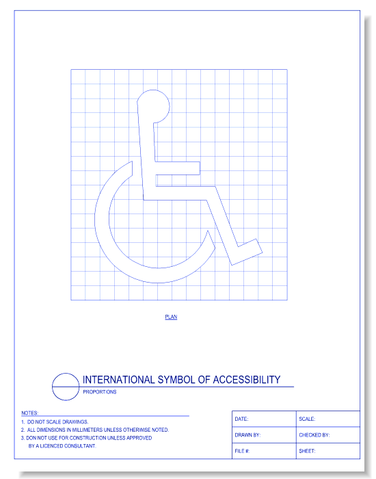 International Symbol of Accessibility - Proportions