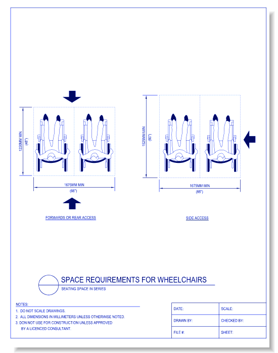 Space Requirements for Wheelchairs - Seating Space in Series