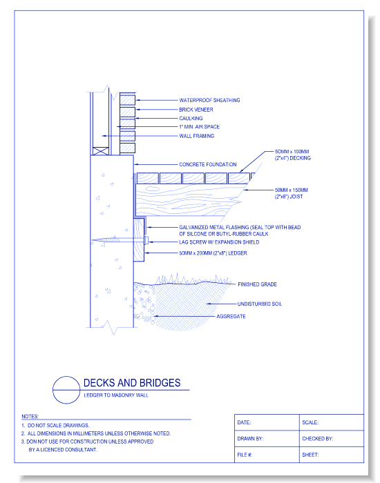 Ledger to Masonry Wall
