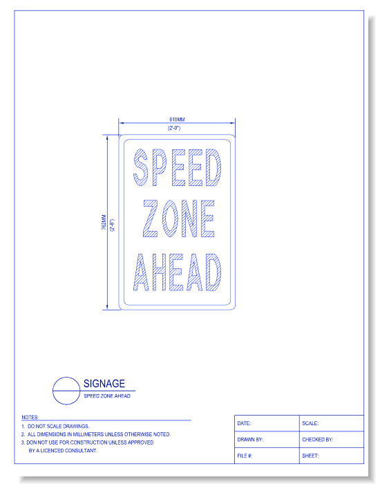 Speed Zone Ahead