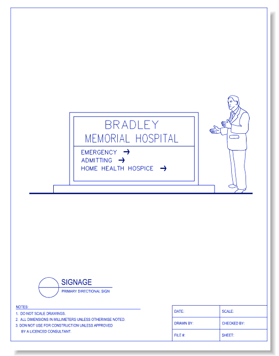 Primary Directional Sign - Detail 3