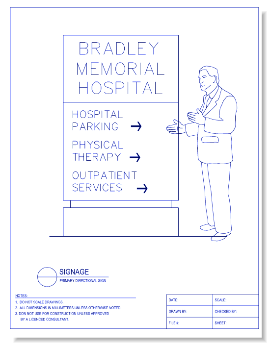 Secondary Directional Sign - Detail 1