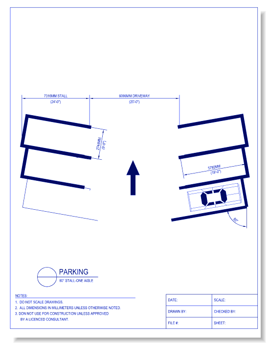 80 Degree Stall - One Aisle