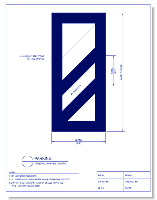 Crosswalk Marking - Diagonal