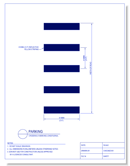 Crosswalk Marking - Longitudinal