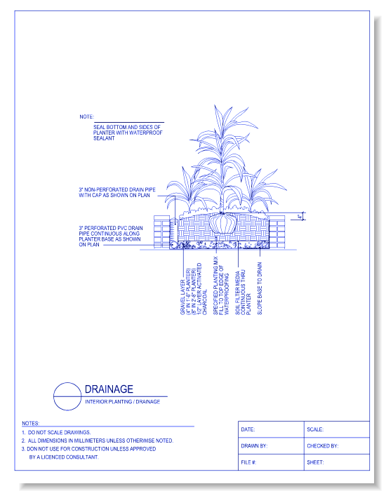 Interior Planting/Drainage