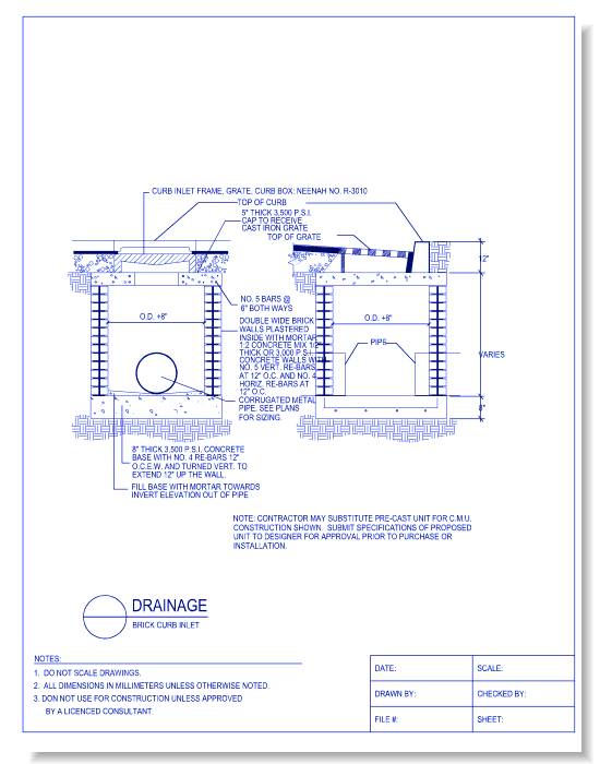 Brick Curb Inlet