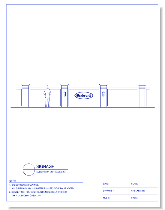 Subdivision Entrance - Detail 3