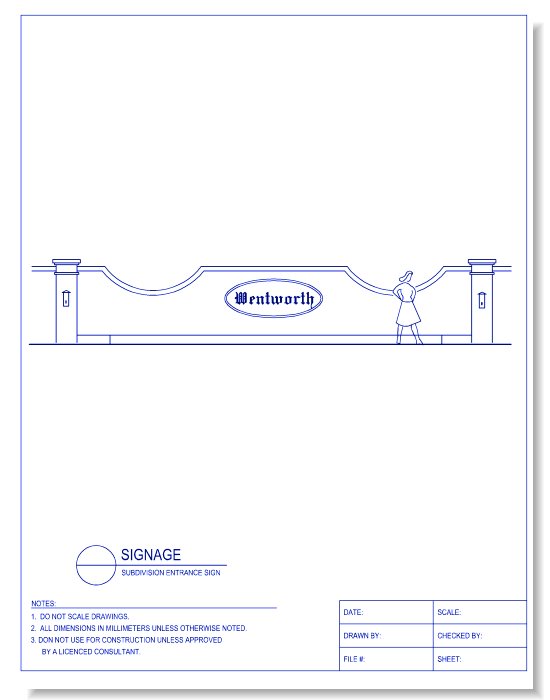 Subdivision Entrance - Detail 5
