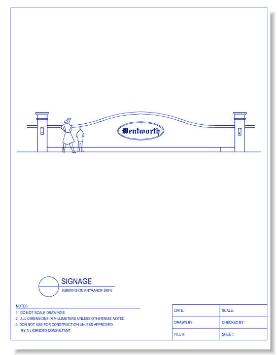 Subdivision Entrance - Detail 6