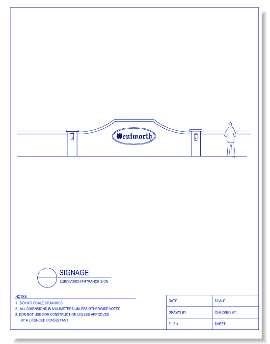 Subdivision Entrance - Detail 7