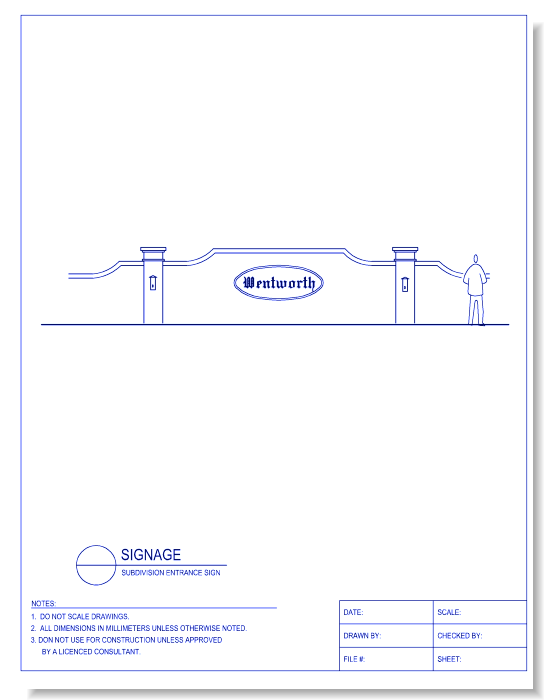 Subdivision Entrance - Detail 8