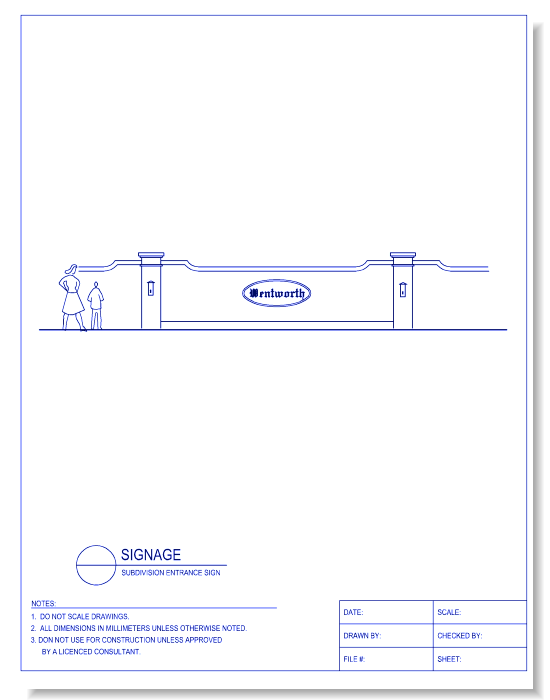 Subdivision Entrance - Detail 9