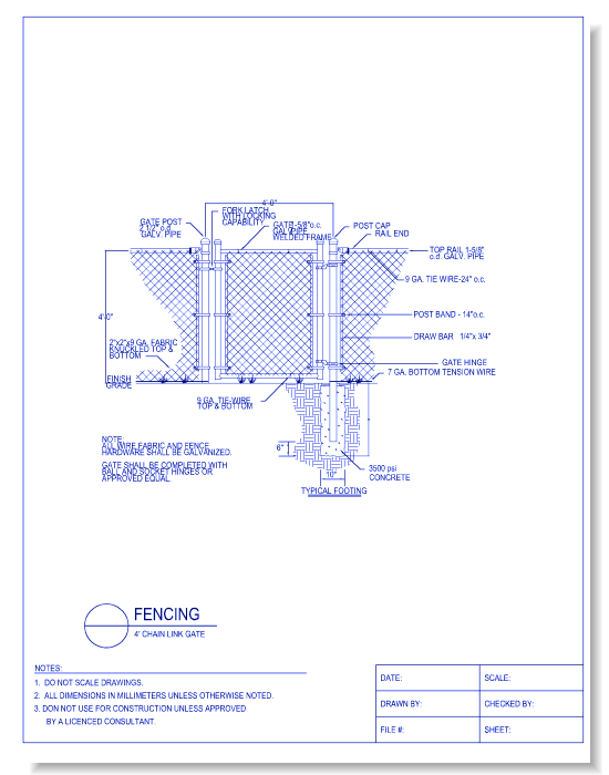 4 Foot Chain Link Gate