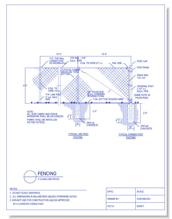 4 Foot Chain Link Fence