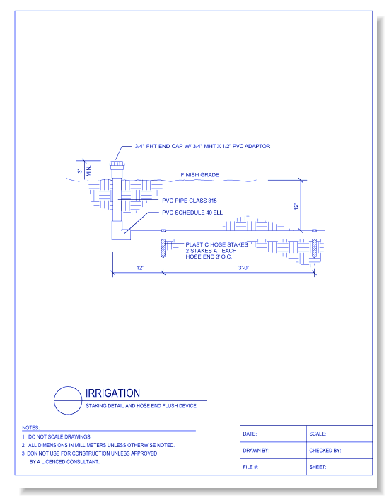 Staking Detail and Hose End Flush Device