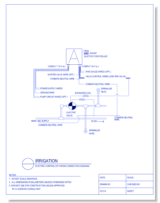 Electric Controller Wiring Connection Diagram