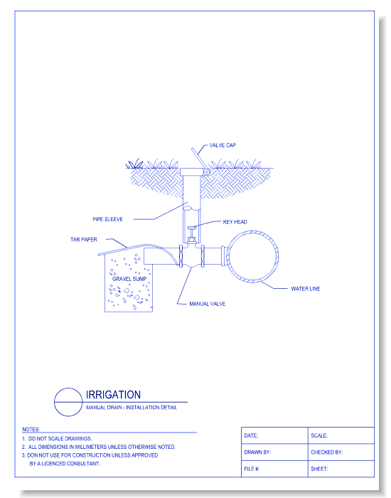 Manual Drain - Installation Detail