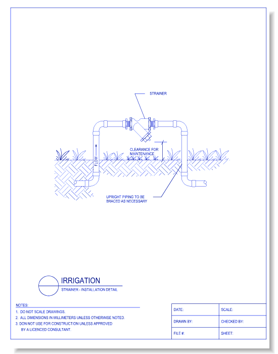Strainer - Installation Detail