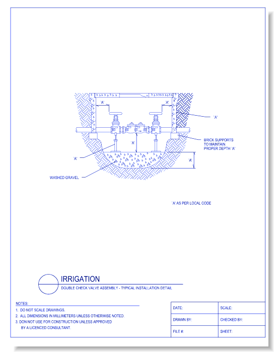Double Check Valve Assembly - Typ. Installation Detail