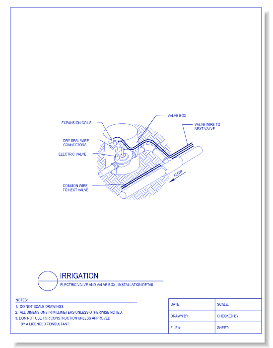 Electric Valve and Valve Box, Installation Detail