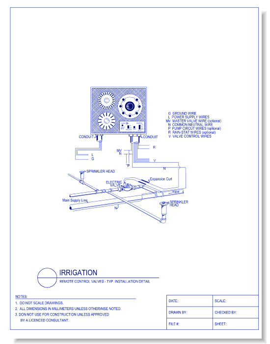 Remote Control Valves - Typ. Installation Detail
