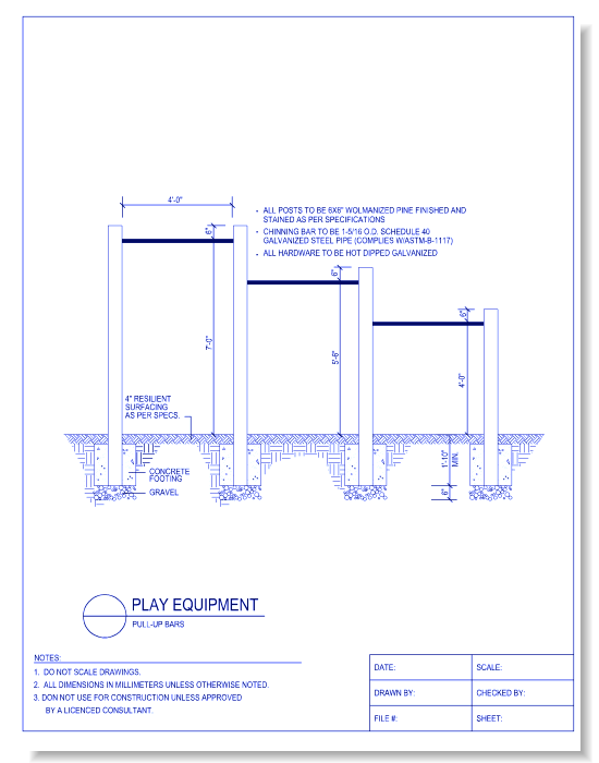 Outdoor Fitness Equipment - Pull-Up Bars