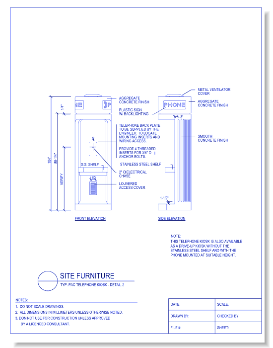 Telephone Kiosk Type PAC  - Detail 2