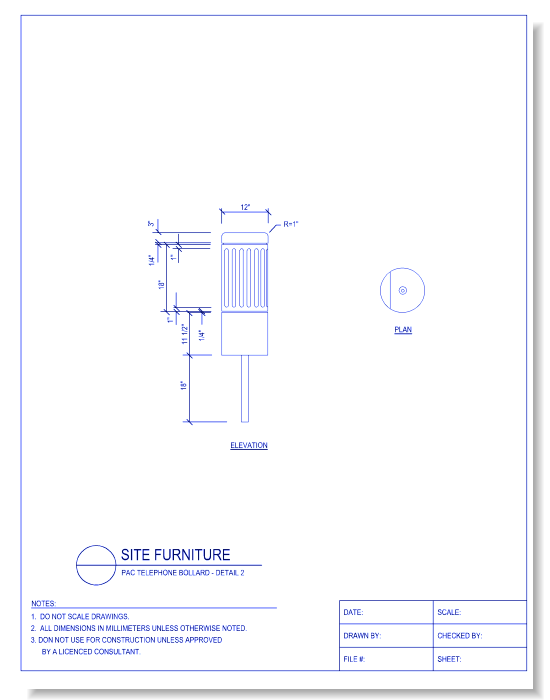Bollard - PAC Telephone - Detail 2