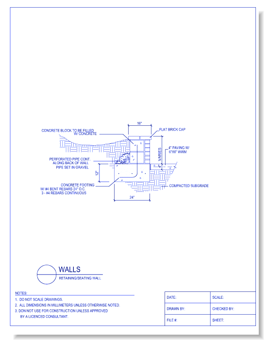 Retaining/Seating Wall