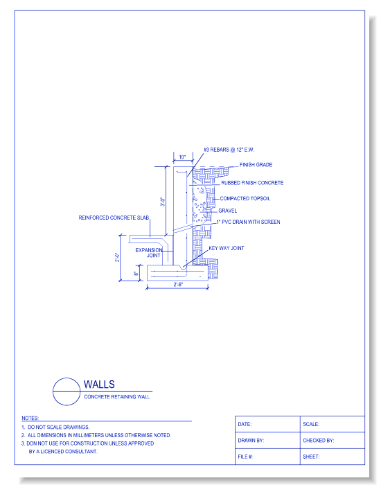 Concrete Retaining Wall