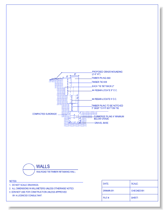 Railroad Tie/Timber Retaining Wall