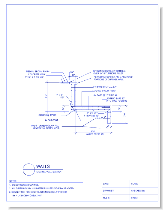 Channel Wall - Section