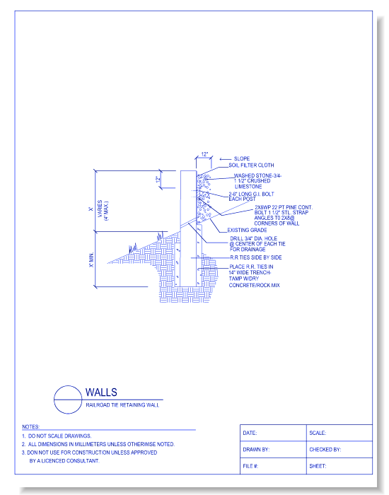 Railroad Tie Retaining Wall