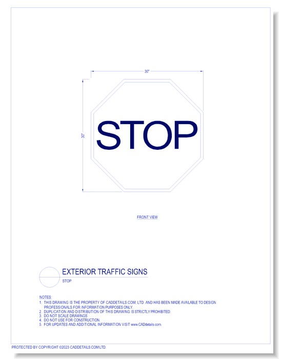 Exterior Traffic Signs: Stop