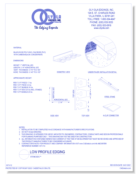 Stone-Edg™ - 1" High Edging