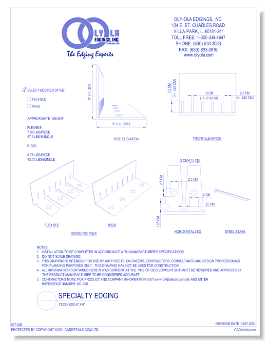 Teco-Edg 6" x 6"