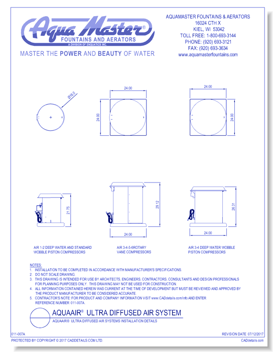 AquaAir® Ultra Diffused Air System Details