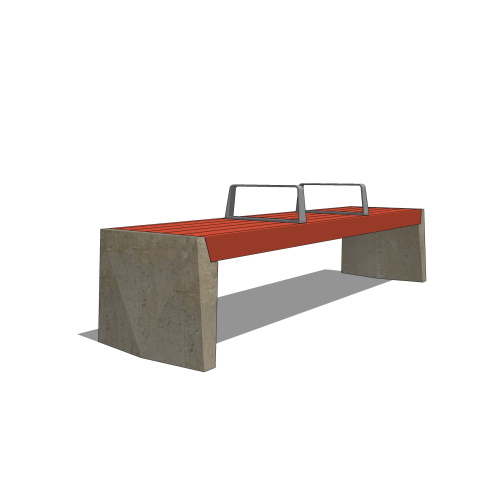Strata Beam Bench, Backless, 80'' Length, Wood Seating