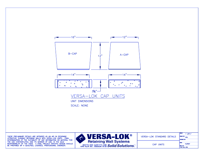 Standard Cap Unit Detail