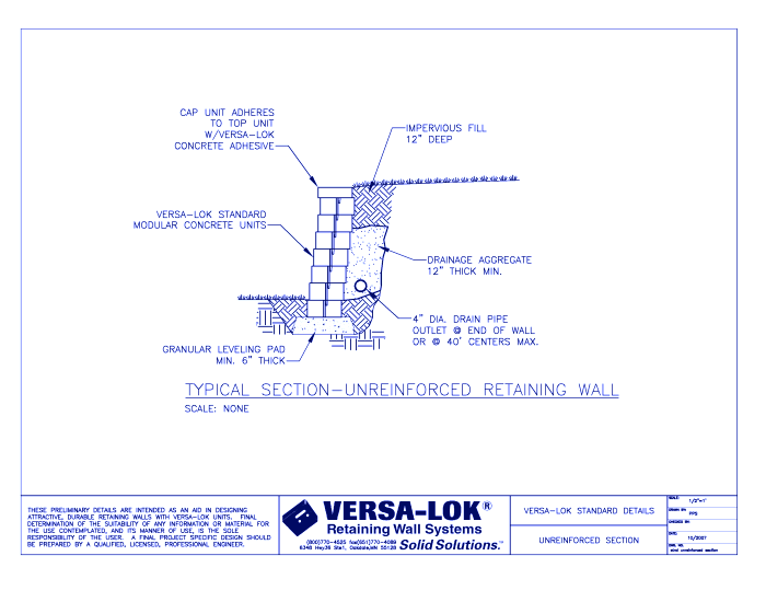 Unreinforced Section Detail
