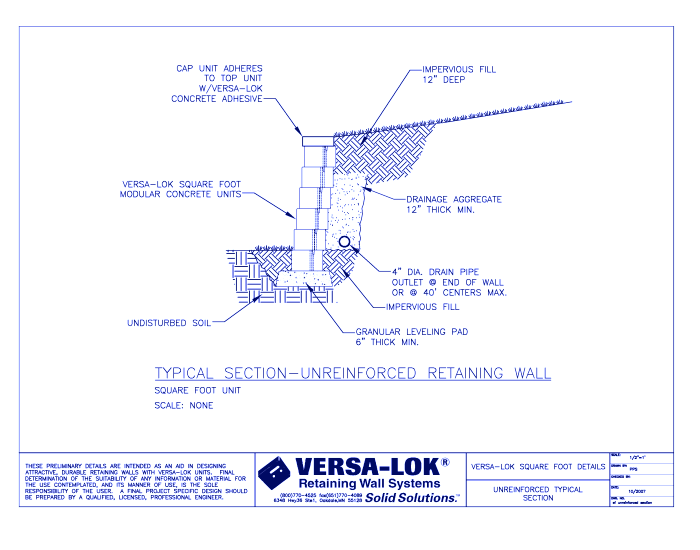 Unreinforced Section