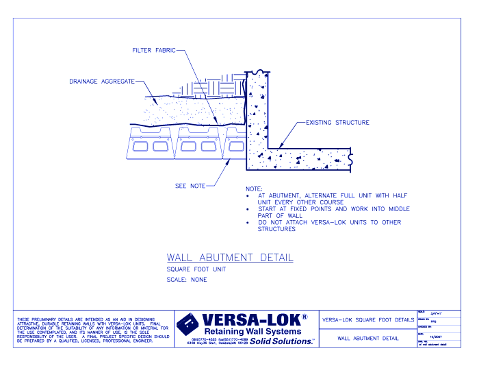Wall Abutment Detail
