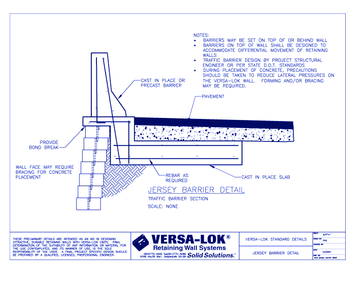 Jersey Barrier Detail