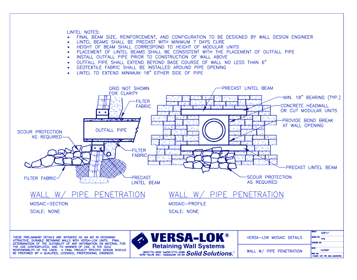 Wall with Pipe Penetration