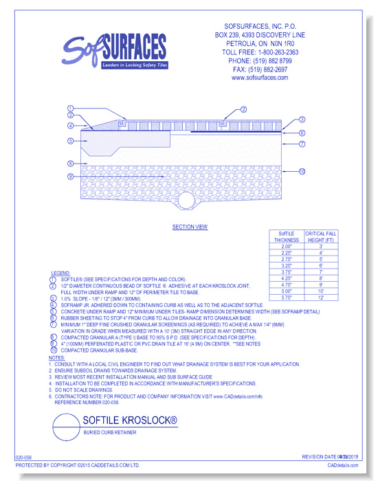 SofTILE KrosLOCK®: Buried Curb Retainer