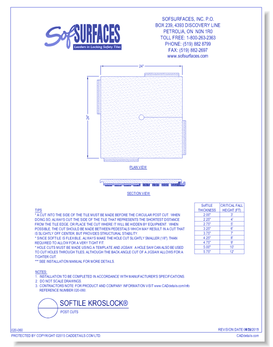 SofTILE KrosLOCK®: Post Cuts