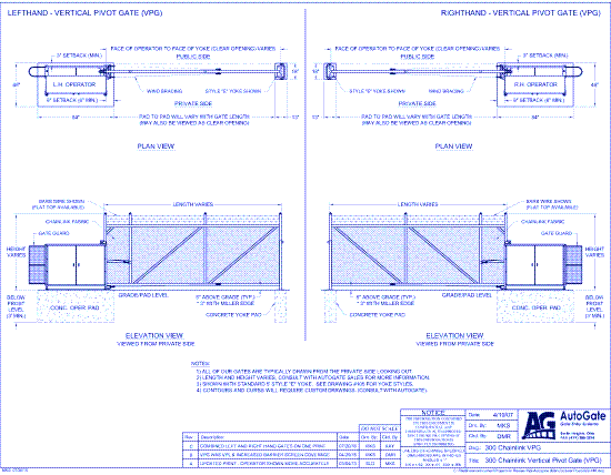 300 Chainlink Vertical Pivot Gate (VPG) - Version 1